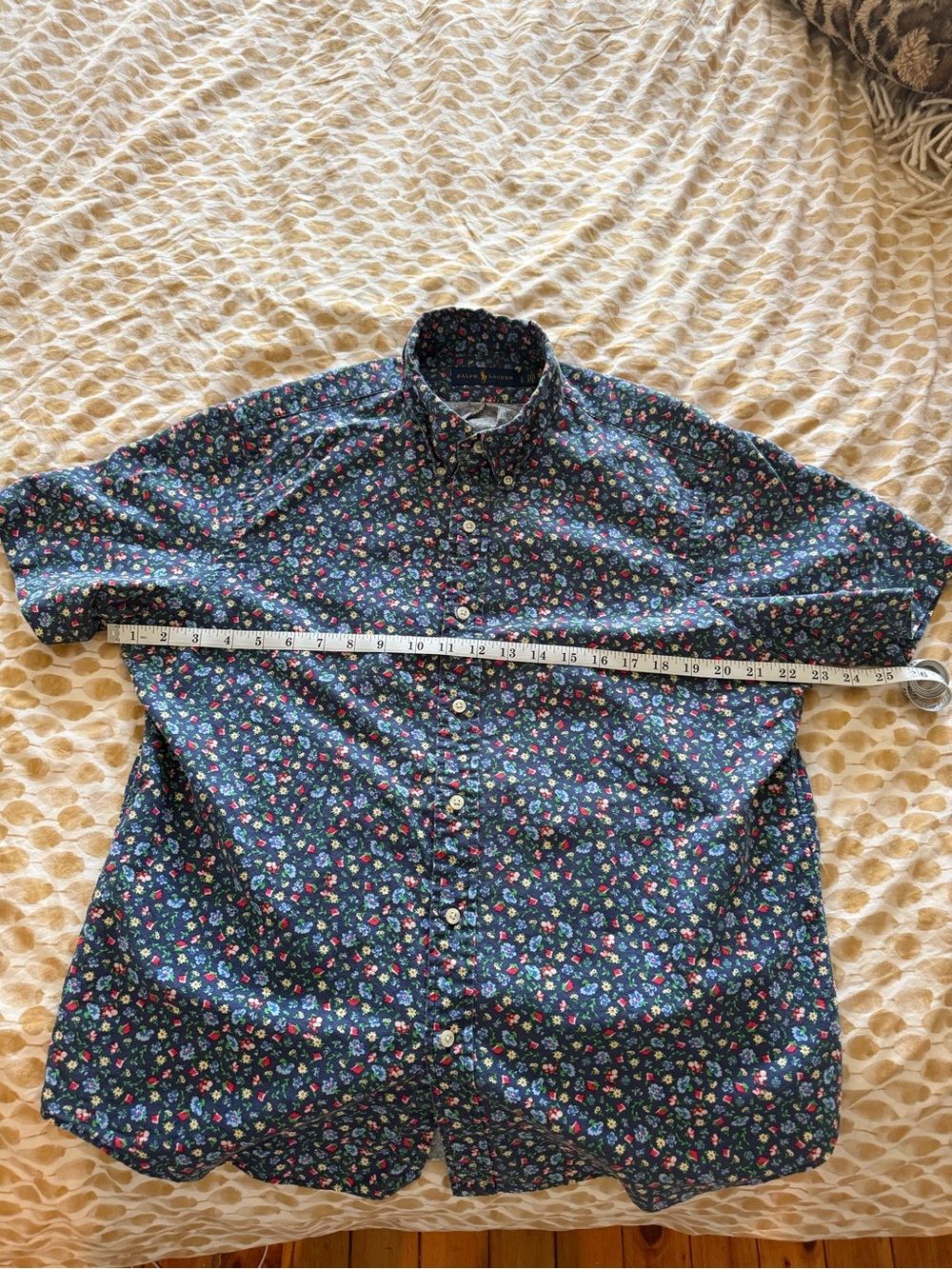 Polo by Ralph Lauren Navy Short-Sleeve Floral Button-Down Shirt